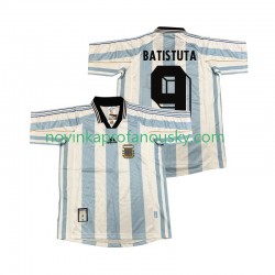 Argentina Dres BATISUTA 9 Retro Domácí Fotbalové Dresy pro Muže 1998 Krátký rukáv