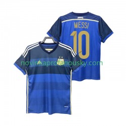 Argentina Dres Lionel Messi 10 2014 Retro Venkovní Fotbalové Dresy pro Muže Krátký rukáv