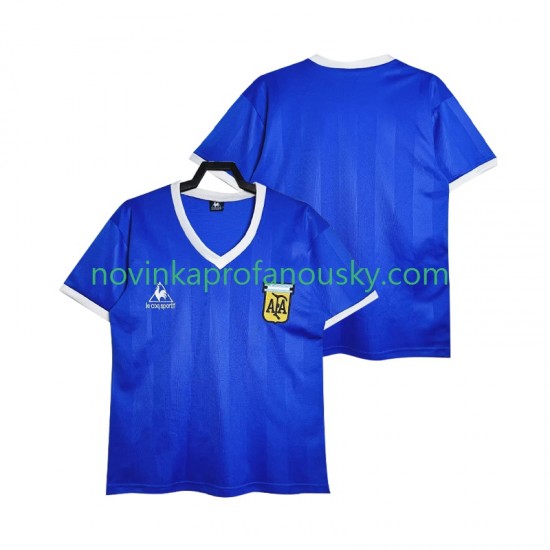 Argentina Dres 1986 Retro Venkovní Fotbalové Dresy pro Muže Krátký rukáv