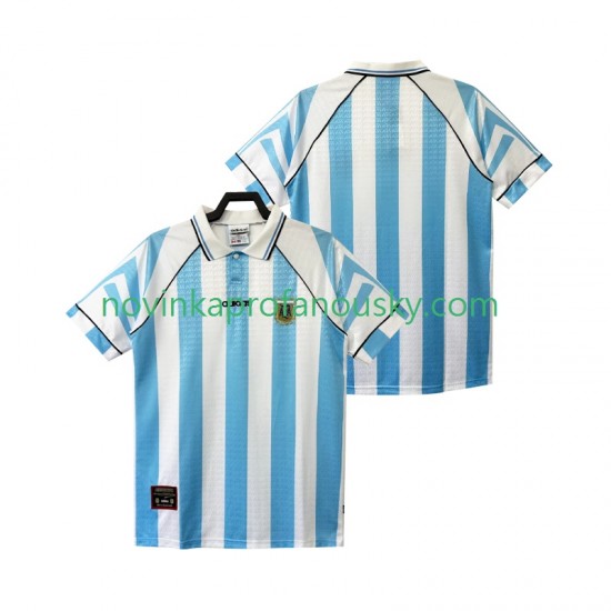Argentina Dres 1996 1997 Retro Domácí Fotbalové Dresy pro Muže Krátký rukáv