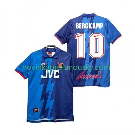 Arsenal Dres BERGKAMP 10 1995 1996 Retro Venkovní Fotbalové Dresy pro Muže Krátký rukáv