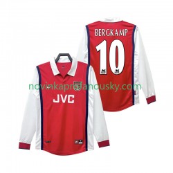 Arsenal Dres BERGKAMP 10 Retro Domácí Fotbalové Dresy pro Muže 1998 1999 Dlouhý rukáv