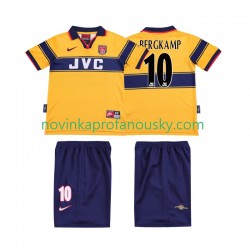 Arsenal Dres BERGKAMP 10 1997 Retro Venkovní Fotbalové Dresy pro Děti 1999 Krátký rukáv