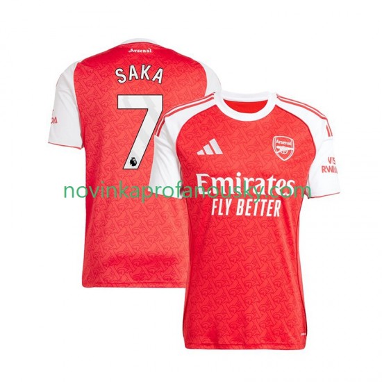 Arsenal Dres Bukayo Saka 7 Domácí Fotbalové Dresy pro Muže 2025-2026 Krátký rukáv