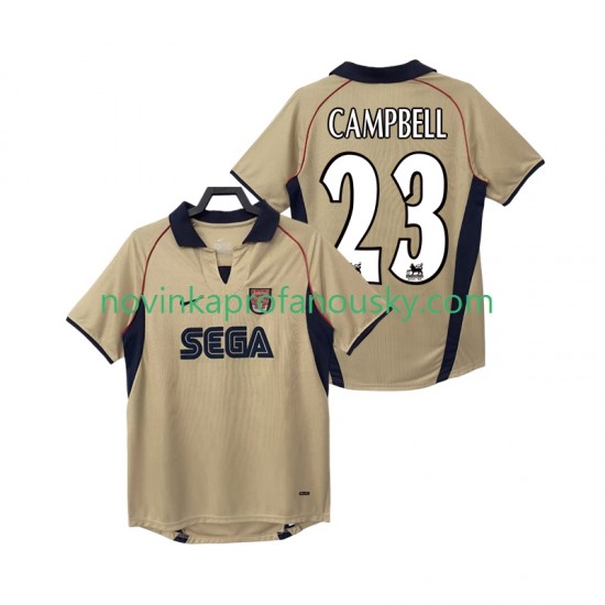 Arsenal Dres CAMPBELL 23 2001 Retro Venkovní Fotbalové Dresy pro Muže 2002 Krátký rukáv