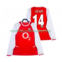 Arsenal Dres Henry 14 2003 Retro Domácí Fotbalové Dresy pro Muže 2002 Dlouhý rukáv