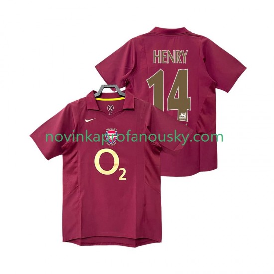 Arsenal Dres Henry 14 2005 Retro Domácí Fotbalové Dresy pro Muže 2006 Krátký rukáv