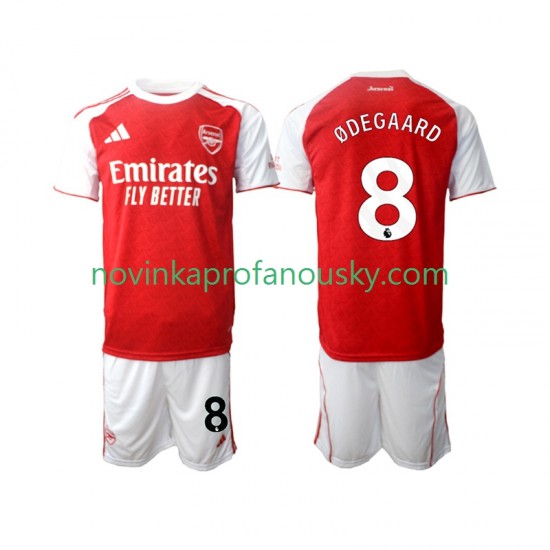 Arsenal Dres Martin Odegaard 8 Domácí Fotbalové Dresy pro Děti 2025-2026 Krátký rukáv