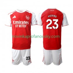 Arsenal Dres Merino 23 Domácí Fotbalové Dresy pro Děti 2025-2026 Krátký rukáv