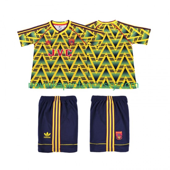 Arsenal Dres 1991 1993 Retro Venkovní Fotbalové Dresy pro Děti Krátký rukáv