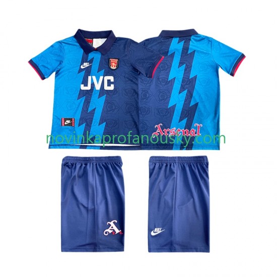 Arsenal Dres 1995 1996 Retro Venkovní Fotbalové Dresy pro Děti Krátký rukáv