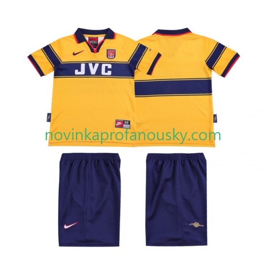 Arsenal Dres 1997 Retro Venkovní Fotbalové Dresy pro Děti 1999 Krátký rukáv