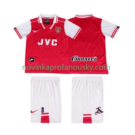 Arsenal Dres 1996 1997 Retro Domácí Fotbalové Dresy pro Děti Krátký rukáv