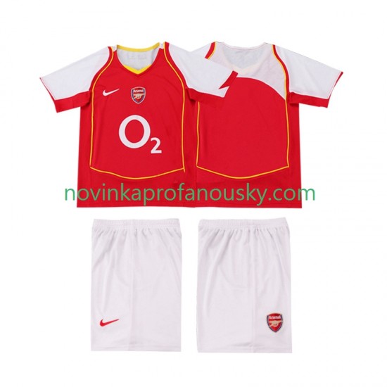 Arsenal Dres 2005 Retro Domácí Fotbalové Dresy pro Děti 2004 Krátký rukáv