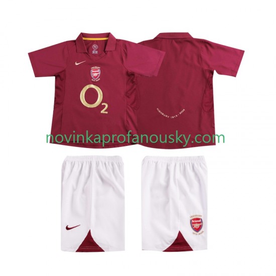Arsenal Dres 2005 Retro Domácí Fotbalové Dresy pro Děti 2006 Krátký rukáv