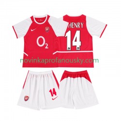 Arsenal Dres Thierry Henry 14 2003 Retro Domácí Fotbalové Dresy pro Děti 2002 Krátký rukáv