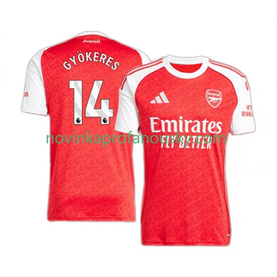Arsenal Dres Viktor Gyokeres 14 Domácí Fotbalové Dresy pro Muže 2025-2026 Krátký rukáv