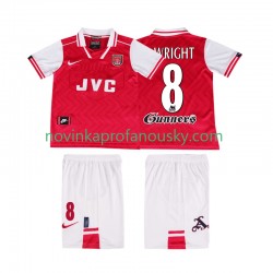 Arsenal Dres WRIGHT 8 1996 1997 Retro Domácí Fotbalové Dresy pro Děti Krátký rukáv