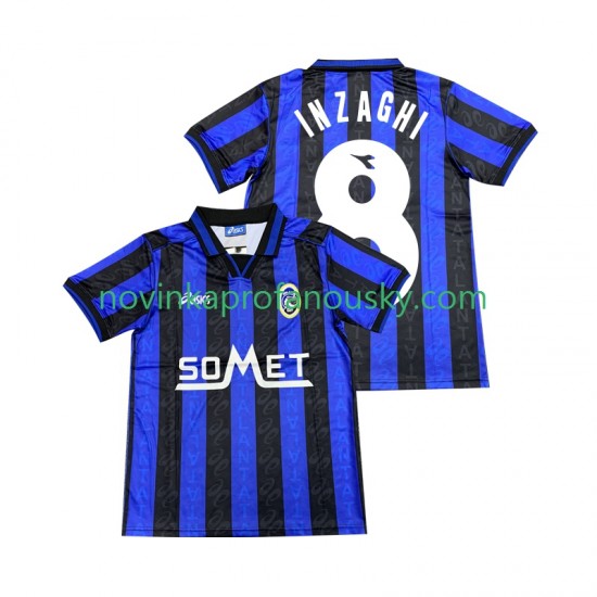 Atalanta Dres INZAGHI 8 1996 1997 Domácí Fotbalové Dresy pro Muže Krátký rukáv