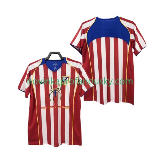 Atlético Madrid Dres 2005 Retro Domácí Fotbalové Dresy pro Muže 2004 Krátký rukáv