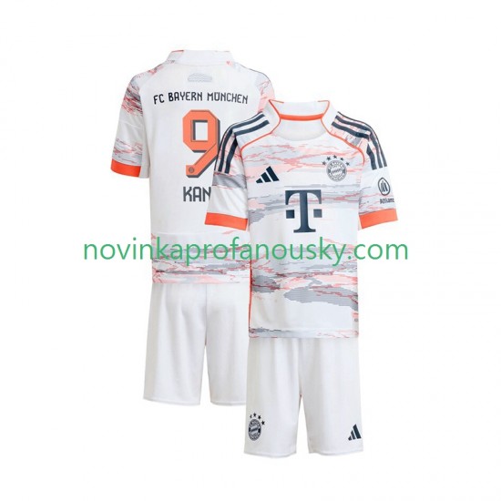 FC Bayern Mnichov Dres Harry Kane 9 Venkovní Fotbalové Dresy pro Děti 2025-2026 Krátký rukáv