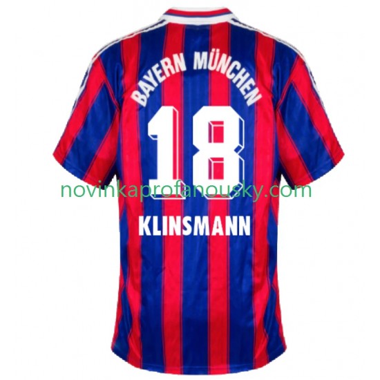 FC Bayern Mnichov Dres Klinsmann 18 1995 1997 Retro Domácí Fotbalové Dresy pro Muže Krátký rukáv