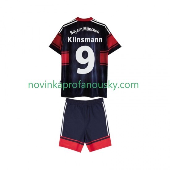 FC Bayern Mnichov Dres Klinsmann 9 1997 Retro Domácí Fotbalové Dresy pro Děti 1999 Krátký rukáv