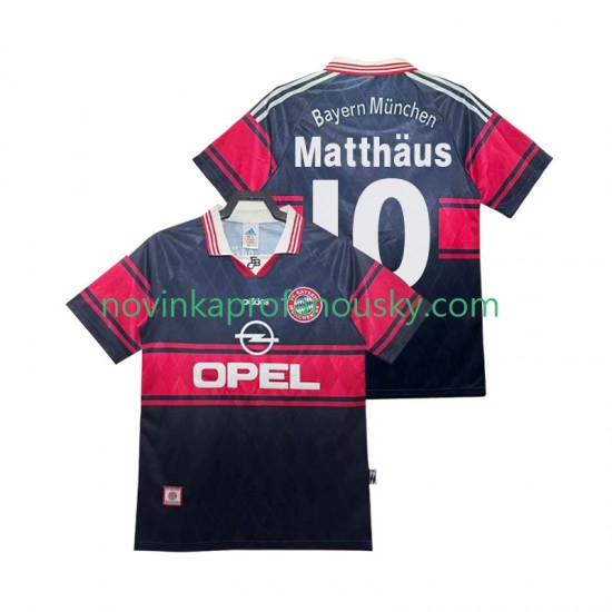 FC Bayern Mnichov Dres Matthas 10 1997 Retro Domácí Fotbalové Dresy pro Muže 1999 Krátký rukáv