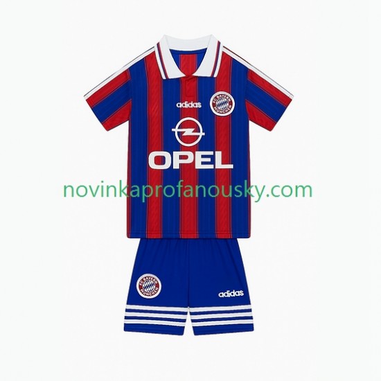 FC Bayern Mnichov Dres 1995 1997 Retro Domácí Fotbalové Dresy pro Děti Krátký rukáv