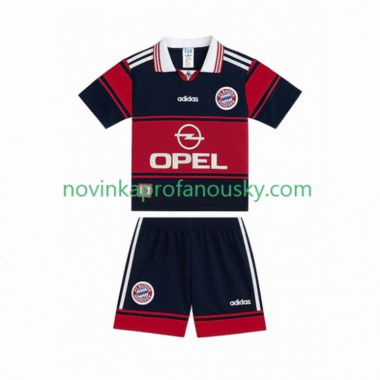 FC Bayern Mnichov Dres 1997 Retro Domácí Fotbalové Dresy pro Děti 1999 Krátký rukáv