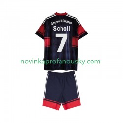FC Bayern Mnichov Dres Scholl 7 1997 Retro Domácí Fotbalové Dresy pro Děti 1999 Krátký rukáv