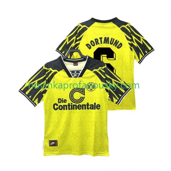 Borussia Dortmund Dres SAMMER 6 1995 Retro Domácí Fotbalové Dresy pro Muže 1994 Krátký rukáv
