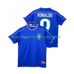 Brazílie Dres Ronaldo 9 Retro Venkovní Fotbalové Dresy pro Muže 1998 Krátký rukáv
