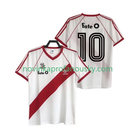 CA River Plate Dres 10 1986 Retro Domácí Fotbalové Dresy pro Muže Krátký rukáv