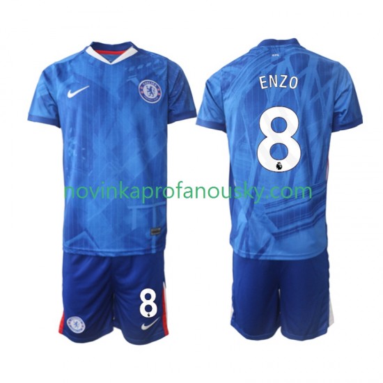 Chelsea Dres Enzo Fernandez 8 Domácí Fotbalové Dresy pro Děti 2025-2026 Krátký rukáv
