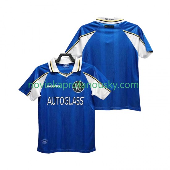 Chelsea Dres 1997 Retro Domácí Fotbalové Dresy pro Muže 1999 Krátký rukáv