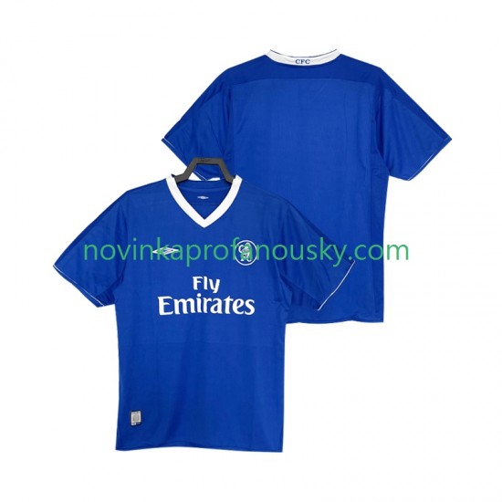 Chelsea Dres 2003 2005 Retro Domácí Fotbalové Dresy pro Muže Krátký rukáv