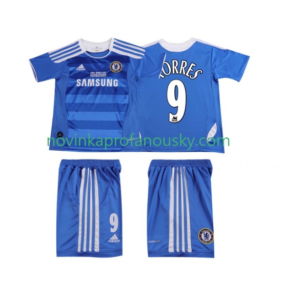 Chelsea Dres Torres 9 2012 Retro Domácí Fotbalové Dresy pro Děti 2011 Krátký rukáv