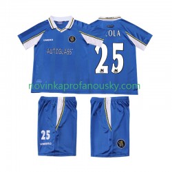 Chelsea Dres ZOLA 25 1997 Retro Domácí Fotbalové Dresy pro Děti 1999 Krátký rukáv