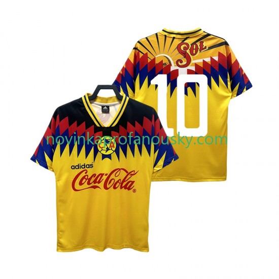 Club América Dres 10 1995 Retro Domácí Fotbalové Dresy pro Muže Krátký rukáv