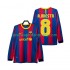 FC Barcelona Dres A INIESTA 8 Retro Domácí Fotbalové Dresy pro Muže 2011 2010 Dlouhý rukáv