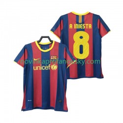 FC Barcelona Dres A INIESTA 8 Retro Domácí Fotbalové Dresy pro Muže 2011 2010 Krátký rukáv
