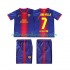 FC Barcelona Dres DAUID VILLA 7 2012 2013 Retro Domácí Fotbalové Dresy pro Děti Krátký rukáv