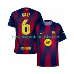 FC Barcelona Dres Gavi 6 Champions League Domácí Fotbalové Dresy pro Muže 2025-2026 Krátký rukáv