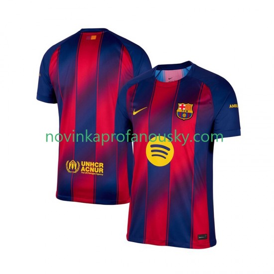 FC Barcelona Dres Domácí Fotbalové Dresy pro Muže 2025-2026 Krátký rukáv
