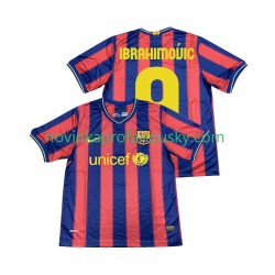 FC Barcelona Dres Ibrahimović 9 2009 Retro Domácí Fotbalové Dresy pro Muže 2010 Krátký rukáv