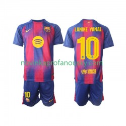 FC Barcelona Dres Lamine Yamal 10 Champions League Domácí Fotbalové Dresy pro Děti 2025-2026 Krátký rukáv