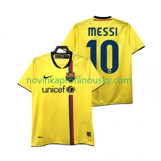 FC Barcelona Dres Lionel Messi 10 2009 Retro Venkovní Fotbalové Dresy pro Muže 2008 Krátký rukáv