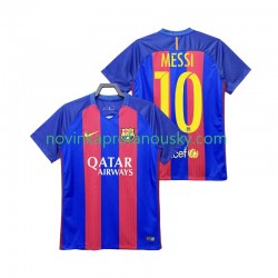 FC Barcelona Dres Lionel Messi 10 2016 2017 Retro Domácí Fotbalové Dresy pro Muže Krátký rukáv