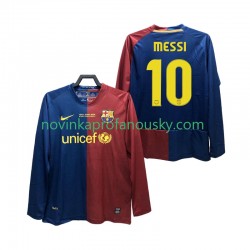 FC Barcelona Dres Lionel Messi 10 Champions League 2009 Retro Domácí Fotbalové Dresy pro Muže 2008 Dlouhý rukáv